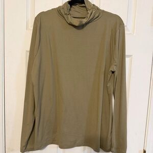 Zenana Light Olive Microfiber Turtleneck – Plus Size, NWT, Soft Stretch Comfort